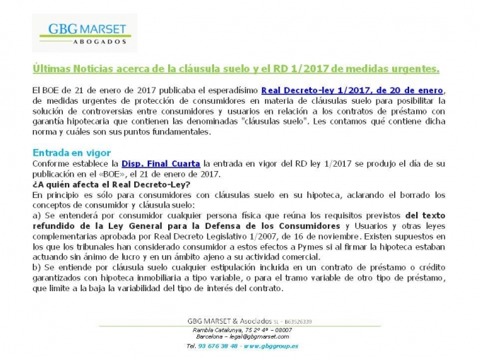  - GBG MARSET & Asociados